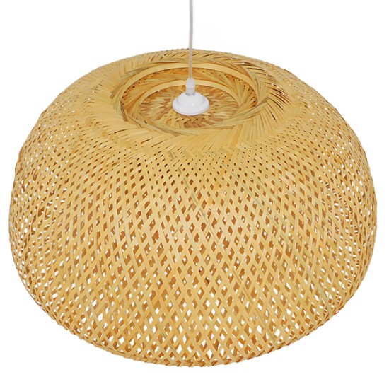 SAN TROPEZ 01627 Boho Κρεμαστό Φωτιστικό Πλέγμα Μονόφωτο 1 x E27 IP20 Μπεζ Ξύλο - Μ60 x Π60 x Υ29cm SAN TROPEZ 01627 Boho Κρεμαστό Φωτιστικό Πλέγμα Μονόφωτο 1 x E27 IP20 Μπεζ Ξύλο - Μ60 x Π60 x Υ29cm