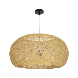 FIJI INCASS 01628 Vintage Κρεμαστό Φωτιστικό Οροφής με Ντουί 5 x E27 AC 220-240V IP20 - Μπεζ - Μ60 x Π60 x Υ29cm