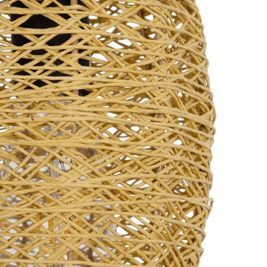 INCASS 01631 Vintage Κρεμαστό Φωτιστικό Οροφής με Ντουί 1 x E27 AC 220-240V IP20 - Μπεζ - Μ15 x Π15 x Υ25cm