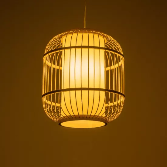 HIBISCUS 01633 Boho Κρεμαστό Φωτιστικό Οροφής με Ντουί 1 x E27 AC 220-240V IP20 - Μπεζ - Μ26 x Π26 x Y32cm