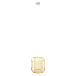 HIBISCUS 01633 Boho Κρεμαστό Φωτιστικό Οροφής με Ντουί 1 x E27 AC 220-240V IP20 - Μπεζ - Μ26 x Π26 x Y32cm