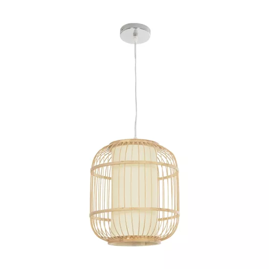 HIBISCUS 01633 Boho Κρεμαστό Φωτιστικό Οροφής με Ντουί 1 x E27 AC 220-240V IP20 - Μπεζ - Μ26 x Π26 x Y32cm