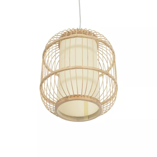 HIBISCUS 01633 Boho Κρεμαστό Φωτιστικό Οροφής με Ντουί 1 x E27 AC 220-240V IP20 - Μπεζ - Μ26 x Π26 x Y32cm