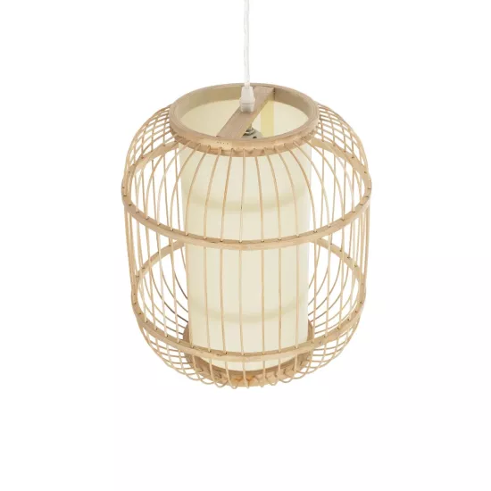 HIBISCUS 01633 Boho Κρεμαστό Φωτιστικό Οροφής με Ντουί 1 x E27 AC 220-240V IP20 - Μπεζ - Μ26 x Π26 x Y32cm