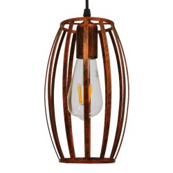 ZEBRA 01639 Vintage Κρεμαστό Φωτιστικό Οροφής με Ντουί 1 x E27 AC 220-240V IP20 - Χάλκινο - Μ15 x Π15 x Y15cm