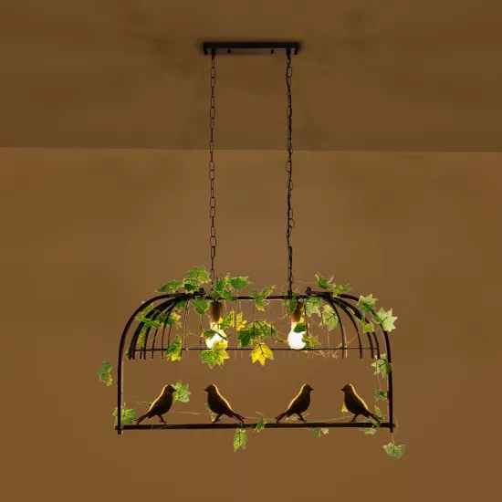NEST 01643 Vintage Κρεμαστό Φωτιστικό Φιγούρα Δίφωτο 2 x E27 IP20 Μαύρο Μέταλλο με Πράσινο Πλαστικό - Μ73.6 x Π37.5 x Y38cm NEST 01643 Vintage Κρεμαστό Φωτιστικό Οροφής με Ντουί 2 x E27 AC 220-240V IP20 - Μαύρο & Πράσινο - Μ73.6 x Π37.5 x Y38cm