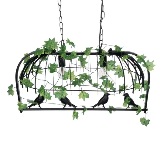 NEST 01643 Vintage Κρεμαστό Φωτιστικό Φιγούρα Δίφωτο 2 x E27 IP20 Μαύρο Μέταλλο με Πράσινο Πλαστικό - Μ73.6 x Π37.5 x Y38cm NEST 01643 Vintage Κρεμαστό Φωτιστικό Οροφής με Ντουί 2 x E27 AC 220-240V IP20 - Μαύρο & Πράσινο - Μ73.6 x Π37.5 x Y38cm