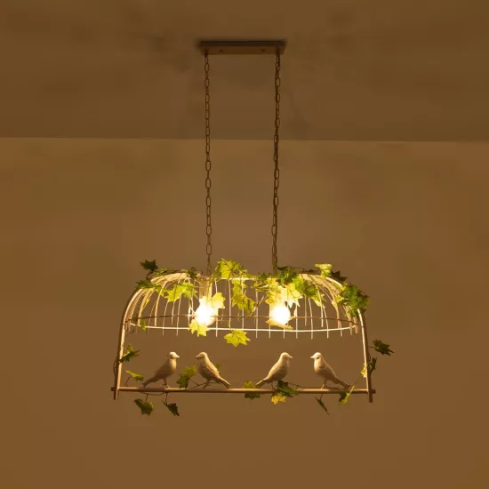 NEST 01644 Vintage Κρεμαστό Φωτιστικό Φιγούρα Δίφωτο 2 x E27 IP20 Λευκό Μέταλλο με Πράσινο Πλαστικό - Μ73.6 x Π37.5 x Y38cm NEST 01644 Vintage Κρεμαστό Φωτιστικό Οροφής με Ντουί 2 x E27 AC 220-240V IP20 - Λευκό & Πράσινο - Μ73.6 x Π37.5 x Y38cm