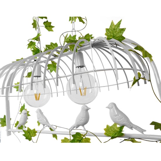 NEST 01644 Vintage Κρεμαστό Φωτιστικό Φιγούρα Δίφωτο 2 x E27 IP20 Λευκό Μέταλλο με Πράσινο Πλαστικό - Μ73.6 x Π37.5 x Y38cm NEST 01644 Vintage Κρεμαστό Φωτιστικό Φιγούρα Δίφωτο 2 x E27 IP20 Λευκό Μέταλλο με Πράσινο Πλαστικό - Μ73.6 x Π37.5 x Y38cm