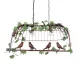 NEST 01645 Vintage Κρεμαστό Φωτιστικό Οροφής με Ντουί 2 x E27 AC 220-240V IP20 - Χάλκινο & Πράσινο - Μ73.6 x Π37.5 x Y38.5cm
