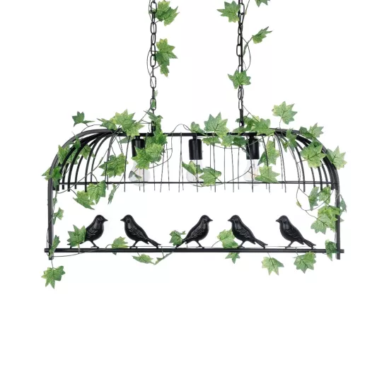 NEST 01646 Vintage Κρεμαστό Φωτιστικό Φιγούρα Τρίφωτο 3 x E27 IP20 Μαύρο Μέταλλο με Πράσινο Πλαστικό - Μ85.5 x Π37.5 x Y38cm NEST 01646 Vintage Κρεμαστό Φωτιστικό Οροφής με Ντουί 3 x E27 AC 220-240V IP20 - Μαύρο & Πράσινο - Μ85.5 x Π37.5 x Y38cm