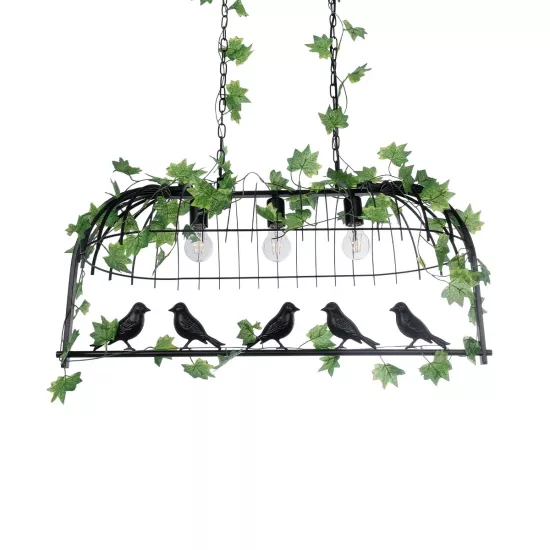 NEST 01646 Vintage Κρεμαστό Φωτιστικό Φιγούρα Τρίφωτο 3 x E27 IP20 Μαύρο Μέταλλο με Πράσινο Πλαστικό - Μ85.5 x Π37.5 x Y38cm NEST 01646 Vintage Κρεμαστό Φωτιστικό Οροφής με Ντουί 3 x E27 AC 220-240V IP20 - Μαύρο & Πράσινο - Μ85.5 x Π37.5 x Y38cm