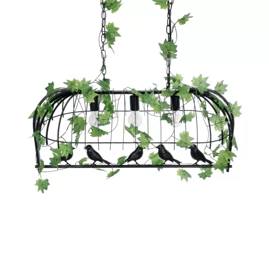 NEST 01646 Vintage Κρεμαστό Φωτιστικό Φιγούρα Τρίφωτο 3 x E27 IP20 Μαύρο Μέταλλο με Πράσινο Πλαστικό - Μ85.5 x Π37.5 x Y38cm NEST 01646 Vintage Κρεμαστό Φωτιστικό Οροφής με Ντουί 3 x E27 AC 220-240V IP20 - Μαύρο & Πράσινο - Μ85.5 x Π37.5 x Y38cm