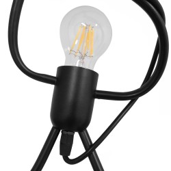 FIGURE 10001655 Παιδικό Κρεμαστό Φωτιστικό Οροφής με Ντουί 3 x E27 AC 220-240V IP20 - Μαύρο - Μ45 x Π45 x Υ40cm