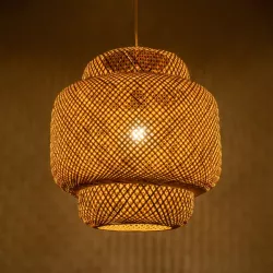 MALDIVES 01657 Boho Κρεμαστό Φωτιστικό Οροφής με Ντουί 1 x E27 AC 220-240V IP20 - Μπεζ - Μ50 x Π50 x Υ50m