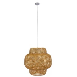 MALDIVES 01657 Boho Κρεμαστό Φωτιστικό Οροφής με Ντουί 1 x E27 AC 220-240V IP20 - Μπεζ - Μ56 x Π56 x Υ54cm