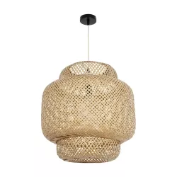 MALDIVES 01657 Boho Κρεμαστό Φωτιστικό Οροφής με Ντουί 1 x E27 AC 220-240V IP20 - Μπεζ - Μ50 x Π50 x Υ50m