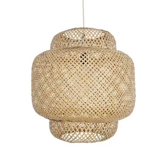 MALDIVES 01657 Boho Κρεμαστό Φωτιστικό Οροφής με Ντουί 1 x E27 AC 220-240V IP20 - Μπεζ - Μ50 x Π50 x Υ50m