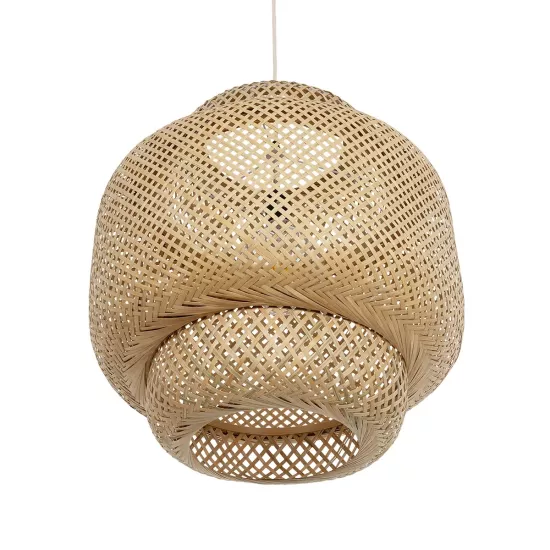 MALDIVES 01657 Boho Κρεμαστό Φωτιστικό Οροφής με Ντουί 1 x E27 AC 220-240V IP20 - Μπεζ - Μ50 x Π50 x Υ50m