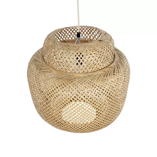 MALDIVES 01657 Boho Κρεμαστό Φωτιστικό Οροφής με Ντουί 1 x E27 AC 220-240V IP20 - Μπεζ - Μ50 x Π50 x Υ50m