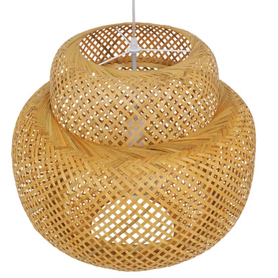 MALDIVES 01657 Boho Κρεμαστό Φωτιστικό Πλέγμα Μονόφωτο 1 x E27 IP20 Μπεζ Ξύλο - Μ56 x Π56 x Υ54cm MALDIVES 01657 Boho Κρεμαστό Φωτιστικό Πλέγμα Μονόφωτο 1 x E27 IP20 Μπεζ Ξύλο - Μ56 x Π56 x Υ54cm