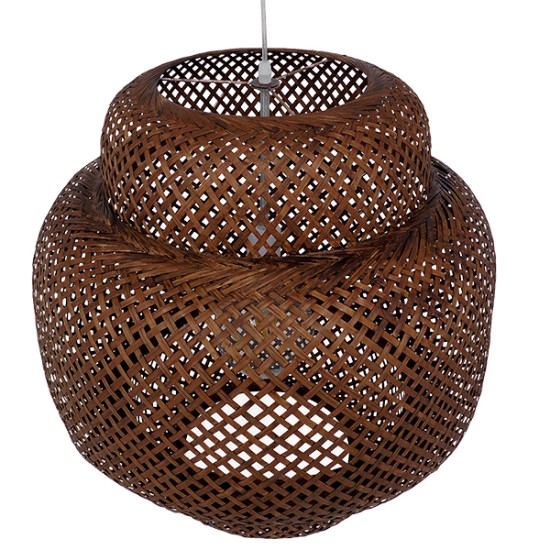 MALDIVES 01658 Boho Κρεμαστό Φωτιστικό Πλέγμα Μονόφωτο 1 x E27 IP20 Καφέ Ξύλο - Μ56 x Π56 x Υ54cm MALDIVES 01658 Boho Κρεμαστό Φωτιστικό Πλέγμα Μονόφωτο 1 x E27 IP20 Καφέ Ξύλο - Μ56 x Π56 x Υ54cm