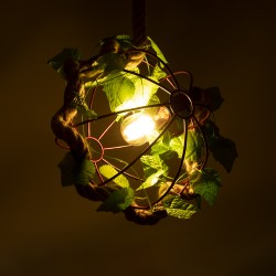 BRADLEY 01660 Vintage Κρεμαστό Φωτιστικό Οροφής με Ντουί 1 x E27 AC 220-240V IP20 - Πολύχρωμο - Μ33 x Π33 x Y33cm