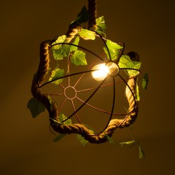 BRADLEY 01661 Vintage Κρεμαστό Φωτιστικό Οροφής με Ντουί 1 x E27 AC 220-240V IP20 - Πολύχρωμο - Μ42 x Π42 x Y42cm