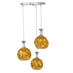 BOUQUET 01670 Μοντέρνο Κρεμαστό Φωτιστικό Οροφής με Ντουί 3 x E27 AC 220-240V IP20 - Πολύχρωμο - Μ46 x Π46 x Y23cm