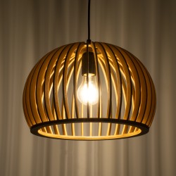 SCANDINAVIA 01698 Boho Κρεμαστό Φωτιστικό Οροφής με Ντουί 1 x E27 AC 220-240V IP20 - Μπεζ - Μ33 x Π33 x Υ20cm