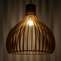 SCANDINAVIA 01701 Boho Κρεμαστό Φωτιστικό Οροφής με Ντουί 1 x E27 AC 220-240V IP20 - Μπεζ - Μ45 x Π45 x Υ45cm