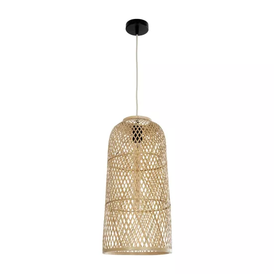 CALERO 01710 Boho Κρεμαστό Φωτιστικό Οροφής με Ντουί 1 x E27 AC 220-240V IP20 - Μπεζ - Μ25 x Π25 x Υ50cm