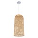 CALERO 01710 Boho Κρεμαστό Πλέγμα Μονόφωτο 1 x E27 IP20 Μπεζ Ξύλο - Μ25 x Π25 x Υ50cm CALERO 01710 Boho Κρεμαστό Πλέγμα Μονόφωτο 1 x E27 IP20 Μπεζ Ξύλο - Μ25 x Π25 x Υ50cm