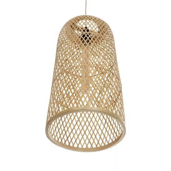 CALERO 01710 Boho Κρεμαστό Φωτιστικό Οροφής με Ντουί 1 x E27 AC 220-240V IP20 - Μπεζ - Μ25 x Π25 x Υ50cm