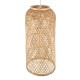 CALERO 01710 Boho Κρεμαστό Πλέγμα Μονόφωτο 1 x E27 IP20 Μπεζ Ξύλο - Μ25 x Π25 x Υ50cm CALERO 01710 Boho Κρεμαστό Πλέγμα Μονόφωτο 1 x E27 IP20 Μπεζ Ξύλο - Μ25 x Π25 x Υ50cm