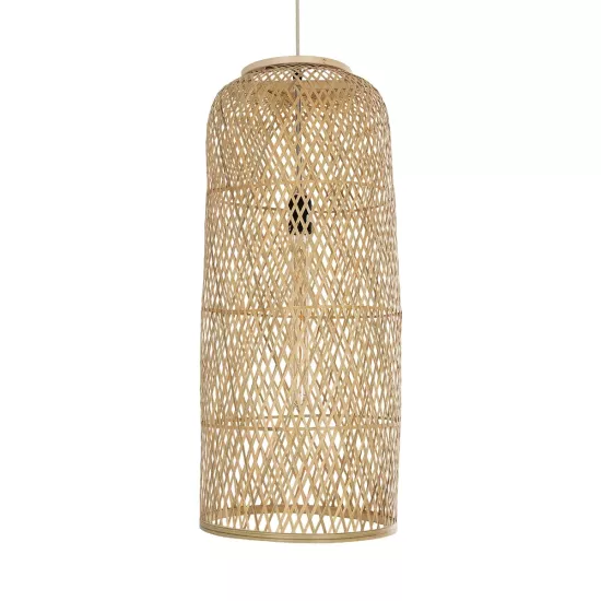 CALERO 01711 Boho Κρεμαστό Φωτιστικό Οροφής με Ντουί 1 x E27 AC 220-240V IP20 - Μπεζ - Μ30 x Π30 x Υ70cm