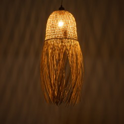 MANILA 01713 Boho Κρεμαστό Φωτιστικό Οροφής με Ντουί 1 x E27 AC 220-240V IP20 - Μπεζ - Μ25 x Π25 x Υ60cm