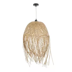 MANILA 01714 Boho Κρεμαστό Φωτιστικό Οροφής με Ντουί 1 x E27 AC 220-240V IP20 - Μπεζ - Μ45 x Π45 x Υ60cm