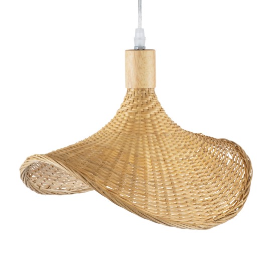 CUBA 01715 Boho Κρεμαστό Φωτιστικό Οροφής με Ντουί 1 x E27 AC 220-240V IP20 - Μπεζ - Μ33 x Π33 x Υ25cm