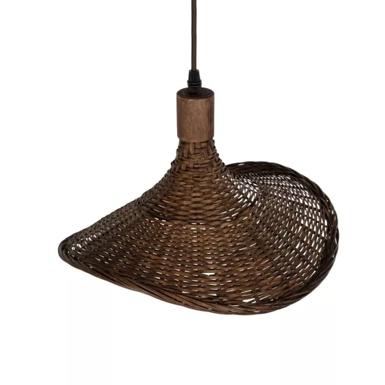 CUBA 01716 Boho Κρεμαστό Φωτιστικό Οροφής με Ντουί 1 x E27 AC 220-240V IP20 - Καφέ - Μ33 x Π33 x Υ25cm