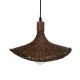 CUBA 01716 Boho Κρεμαστό Φωτιστικό Οροφής με Ντουί 1 x E27 AC 220-240V IP20 - Καφέ - Μ33 x Π33 x Υ25cm