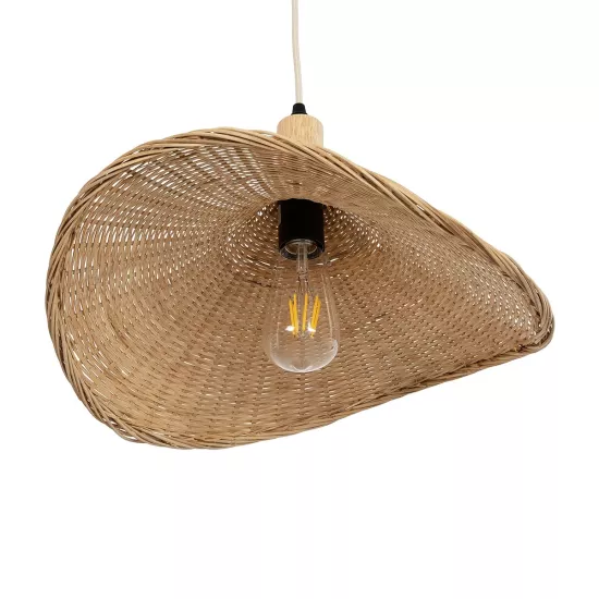 CUBA 01717 Boho Κρεμαστό Φωτιστικό Οροφής με Ντουί 1 x E27 AC 220-240V IP20 - Μπεζ - Μ43 x Π43 x Υ30cm