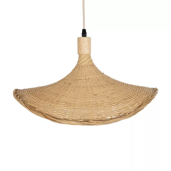 CUBA 01717 Boho Κρεμαστό Φωτιστικό Οροφής με Ντουί 1 x E27 AC 220-240V IP20 - Μπεζ - Μ43 x Π43 x Υ30cm