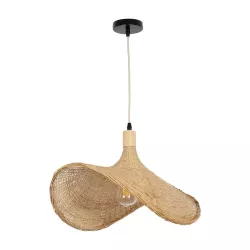 CUBA 01719 Boho Κρεμαστό Φωτιστικό Οροφής με Ντουί 1 x E27 AC 220-240V IP20 - Μπεζ - Μ53 x Π53 x Υ30cm