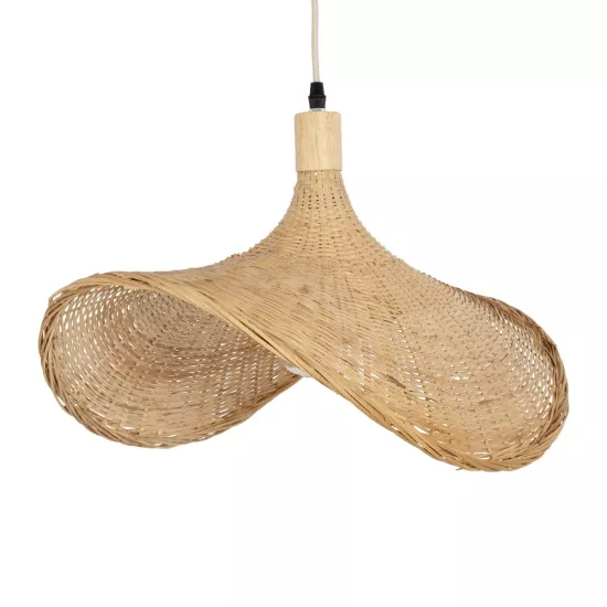 CUBA 01719 Boho Κρεμαστό Φωτιστικό Οροφής με Ντουί 1 x E27 AC 220-240V IP20 - Μπεζ - Μ53 x Π53 x Υ30cm