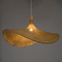 CUBA 01721 Boho Κρεμαστό Φωτιστικό Οροφής με Ντουί 1 x E27 AC 220-240V IP20 - Μπεζ - Μ63 x Π63 x Υ32cm