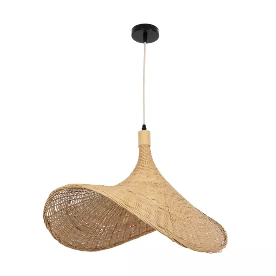 CUBA 01721 Boho Κρεμαστό Φωτιστικό Οροφής με Ντουί 1 x E27 AC 220-240V IP20 - Μπεζ - Μ63 x Π63 x Υ32cm