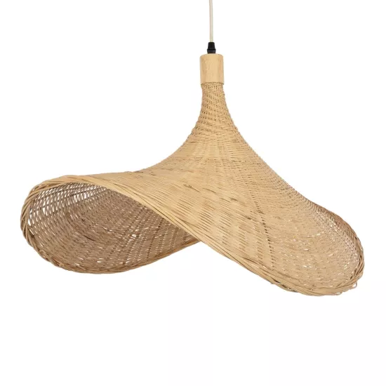 CUBA 01721 Boho Κρεμαστό Φωτιστικό Οροφής με Ντουί 1 x E27 AC 220-240V IP20 - Μπεζ - Μ63 x Π63 x Υ32cm