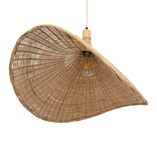 CUBA 01721 Boho Κρεμαστό Φωτιστικό Οροφής με Ντουί 1 x E27 AC 220-240V IP20 - Μπεζ - Μ63 x Π63 x Υ32cm