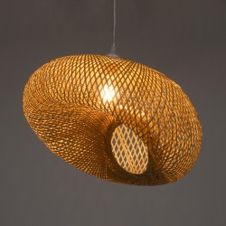 CARIBBEAN 01723 Boho Κρεμαστό Φωτιστικό Οροφής με Ντουί 1 x E27 AC 220-240V IP20 - Μπεζ - Μ45 x Π45 x Υ24cm